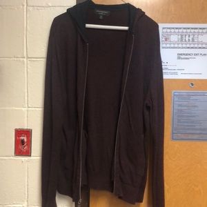 Burgundy Banana Republic Zip-Up